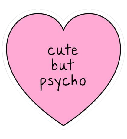 pink heart cute but psycho