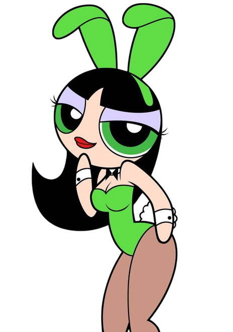 Green Play Bunny Puff