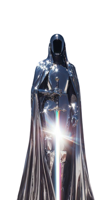 Futuristic Chrome Warrior