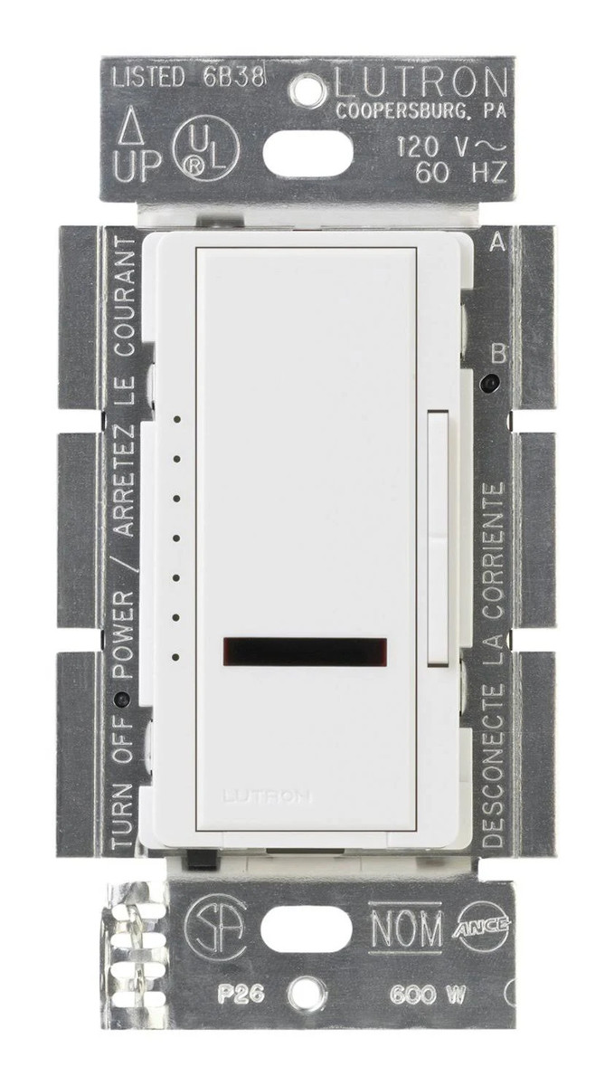 Lutron Lutron MIRELV-600-DS Maestro IR 600-Watt Single Pole Electronic  Low-Voltage Dimmer, White