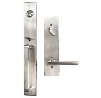 Emtek Lausanne Full Plate Single Cylinder Keyed Entry Handleset with Round Interior Knob ONLY 1 LEFT
