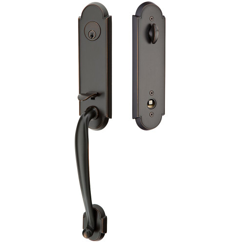 Single Cylinder Richmond Handleset with Ribbon And Reed Knob in Oil Rubbed Bronze ONLY 1 LEFT