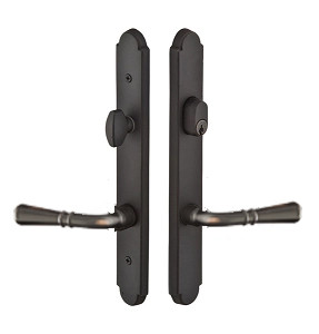 Emtek MULTI-POINT PATIO FUNCTION W/TU RINO LEVER LEFT CONFIG #6-OIL RUBBED BRZ