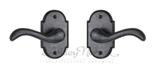 Ashley Norton Arched Suite Lever Privacy Set with Churchill Lever in Dark Bronze. Right