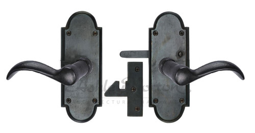 Ashley Norton Arched Rosette Gate Latch with Churchill Lever. In Dark Bronze. ONLY 1 LEFT!