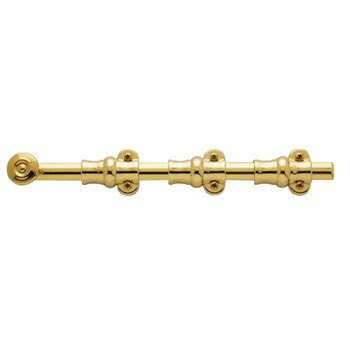 Baldwin Ornamental Heavy Duty Surface Bolt 12 in. in Satin brass with brown. ONLY 1 LEFT
