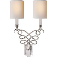 Visual Comfort Studio Catherine 2 Light Decorative Wall Light in Polished Nickel. ONLY 1 LEFT