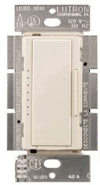 Lutron MA-FQ4FM-WH Maestro Digital Fan Control, Light Almond