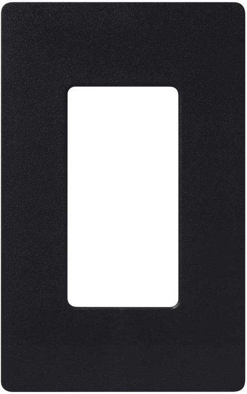 Lutron Claro 1 Gang Decorator/Rocker Wall plate, Gloss, Black (1-Pack) | CW-1-BL