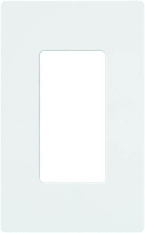 Lutron Claro 1 Gang Decorator/Rocker Wall plate, Gloss, White (1-Pack) | CW-1-WH