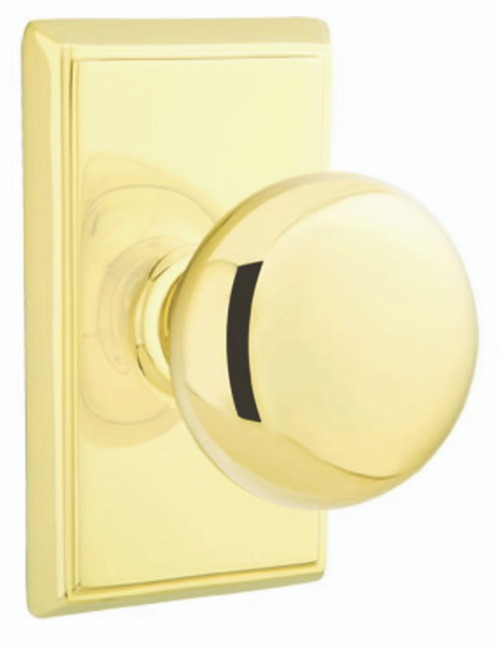 Emtek Providence Knob Rectangular Rosette Unlacquered Brass ONLY 1 LEFT