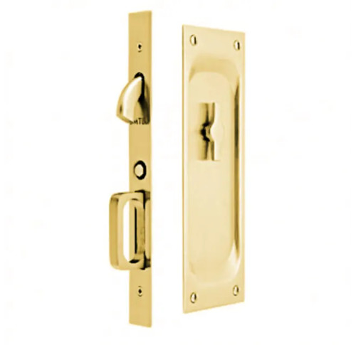 Emtek 7-1/2 Inch Solid Brass Privacy Mortise Pocket Door Lock for 1-3/8" Thick Doors. ONLY 1 LEFT