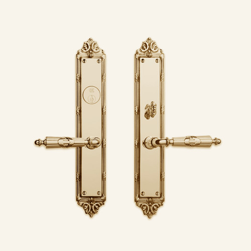 ST. GEORGES ENTRY W/8157 LEVER  RIGHT 2-3/8"BS/1-3/4" THICK- POLISH ANTIQUE. ONLY 1 LEFT