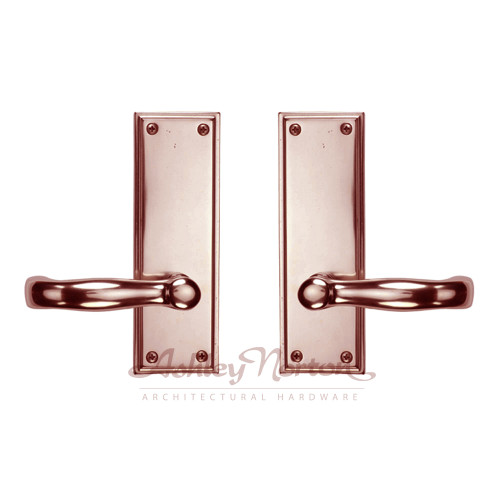 Ashley Norton Rectangular Tubular Privacy set with Hampton Lever in Light Bronze.