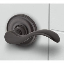 Baldwin Wave Lever with 5048 Rose - Passage Set, Venetian Bronze Finish