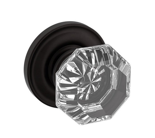 Privacy Door Knob pair with 5148 Rose from the Estate Collection in oil-rubbed bronze