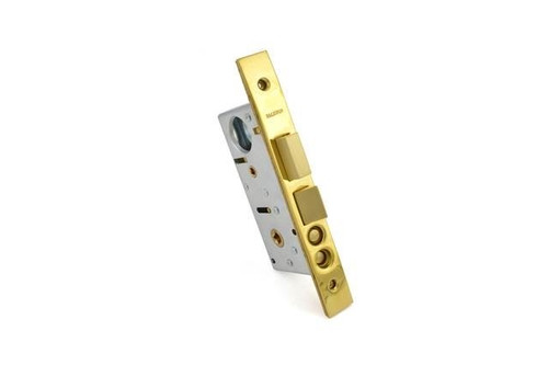 Baldwin Entrance/Apartment Mortise Lock with Strike 2 in. Backset in Non-lacquered brass. ONLY 1 LEFT