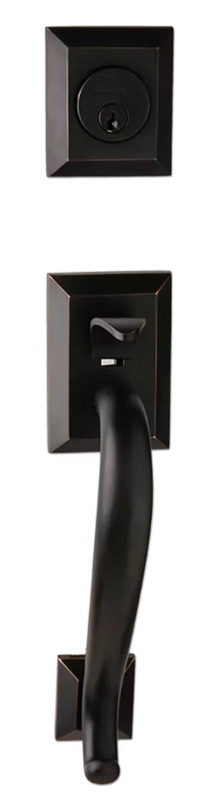 Bravura traditional single cylinder handleset in oil-rubbed bronze. ONLY 1 LEFT