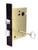 Accurate Hardware Interior Bit Key Mortise Lock - Right Handed in Satin Black