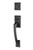 Emtek Ares Tubular Entry Handleset Single Cylinder Luzern Lever Flat Black ONLY 1 LEFT