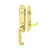 EMTEK PASSAGE SINGLE KEYED, SIDEPLATE LOCKSETS DELAWARE 5-1/2'' CENTER TO CENTER KEYED, RIBBON AND REED LEVER, RH, US7 ONLY 1 LEFT