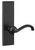 Emtek Cast Bronze Large Rectangular Style Decorative Side Plate Set (Dummy Keyed - Medium Bronze - Teton Lever - Right)