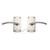 Ashley Norton Curved Suite Privacy Set Left Hand with Centaur Lever in White Bronze
