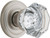 Baldwin Filmore Passage Knob with Rose Backplate Solid Brass Door Knob in Satin Nickel