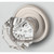 Baldwin Filmore Privacy Knob with 5048 backplate Rose in Satin Nickel
