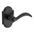 Baldwin Privacy Set Arch Reserve Lever with Rustic Arch Rose Backplate in Dark Bronze