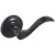 Baldwin Wave Lever Pair 3.985 in. L Venetian Bronze. ONLY 1 LEFT