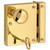 Baldwin Small Vertical Rim Lock Full Dummy 2-3/4 in. BS Non-Lacquered Brass RH