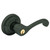 Baldwin Tubular Keyed Entry set LH Classic Lever with Classic Rose Arch Emergency Egress In oil-rubbed bronze