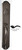 Bravura Rustico Grande Handleset arched w/909 Lever, 616 backplate, Lefthand in oil-rubbed bronze. ONLY 1 LEFT