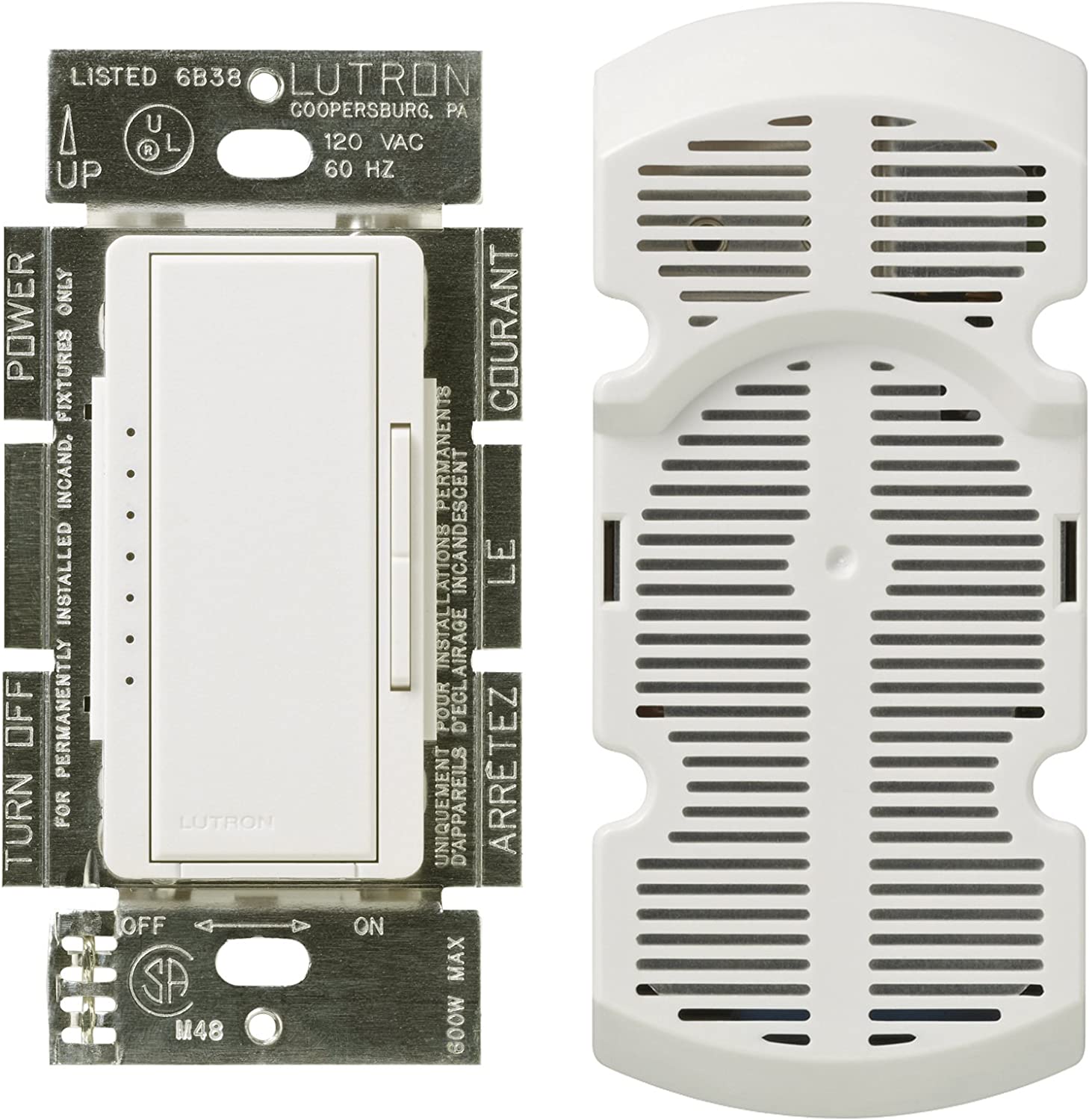 Lutron MA-FQ4FM-WH Maestro Digital Fan Control, White