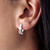 Sterling Silver Snake Knot Oval Hoop Huggie Earrings