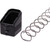 Henning +5 magazine extension kit for Glock 17/34 (H-KM01-BLK) - black polymer base pad with extended flat wire spring, 9mm