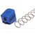 Henning +5 magazine extension for Glock 17/34, H-KM01-BLU - blue polymer base pad with extended flat wire spring