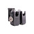 Black polymer double magazine pouch with 360° rotation and magnetic mount — GH competition mag holder for USPSA/IPSC