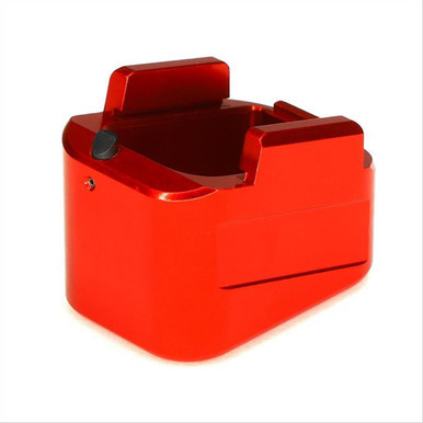 Henning +4 magazine extension for Canik Rival, H140-CR-RED - red anodized aluminum base pad