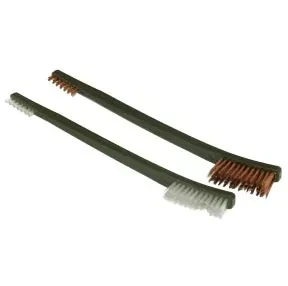 CED double-end utility brush set, phosphor bronze, 100449 - bronze and nylon bristle cleaning brushes
