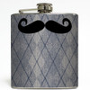 Mustache Attack - Liquid Courage Flasks - 6 oz. Stainless Steel Flask