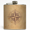 Which Way's North? - Liquid Courage Flasks - 6 oz. Stainless Steel Flask