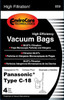 Panasonic Type C-18 Micro-Allergen Cloth Bags 4-Pack, Compare with Panasonic Part# AMC-J3EP Canister Replacement Bag for MC-CG885