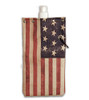 American Flag Water,Wine and Beverage Canvas Reusable Flask Bottle & Tote Carrier Holds 750ml/26oz