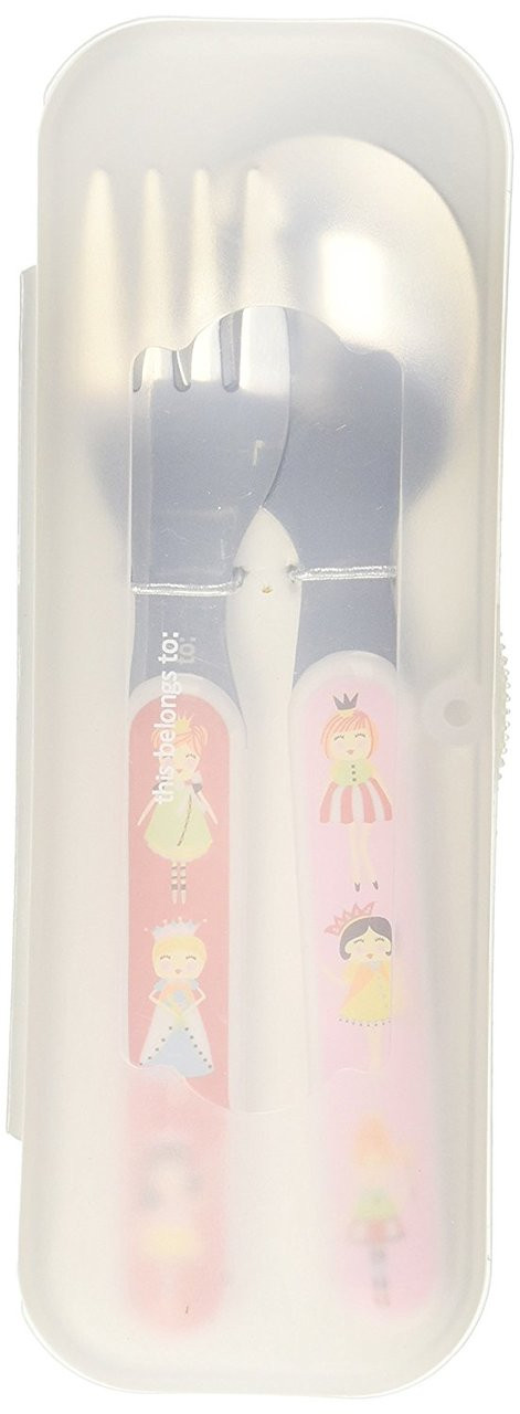 Sugarbooger Silverware Set With Birds & Butterflies Design | Kids Utensils In Reusable Case