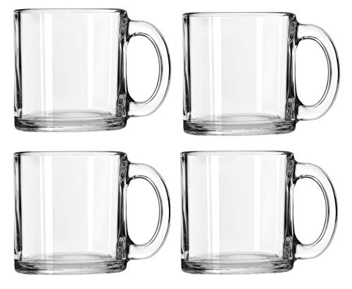 Libbey Crystal Coffee Mug Warm Beverage Mugs Set of 4 (13 oz) - Trademark  Retail