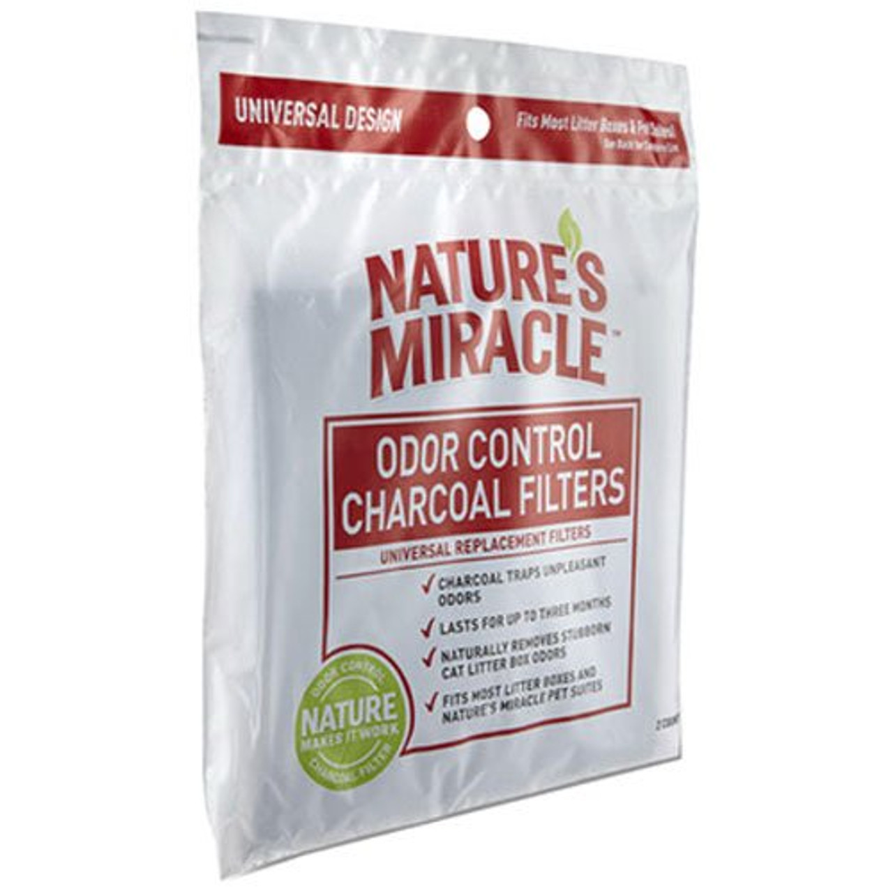 Natures Miracle Odor Control Universal Charcoal Filter, 2Pack Our