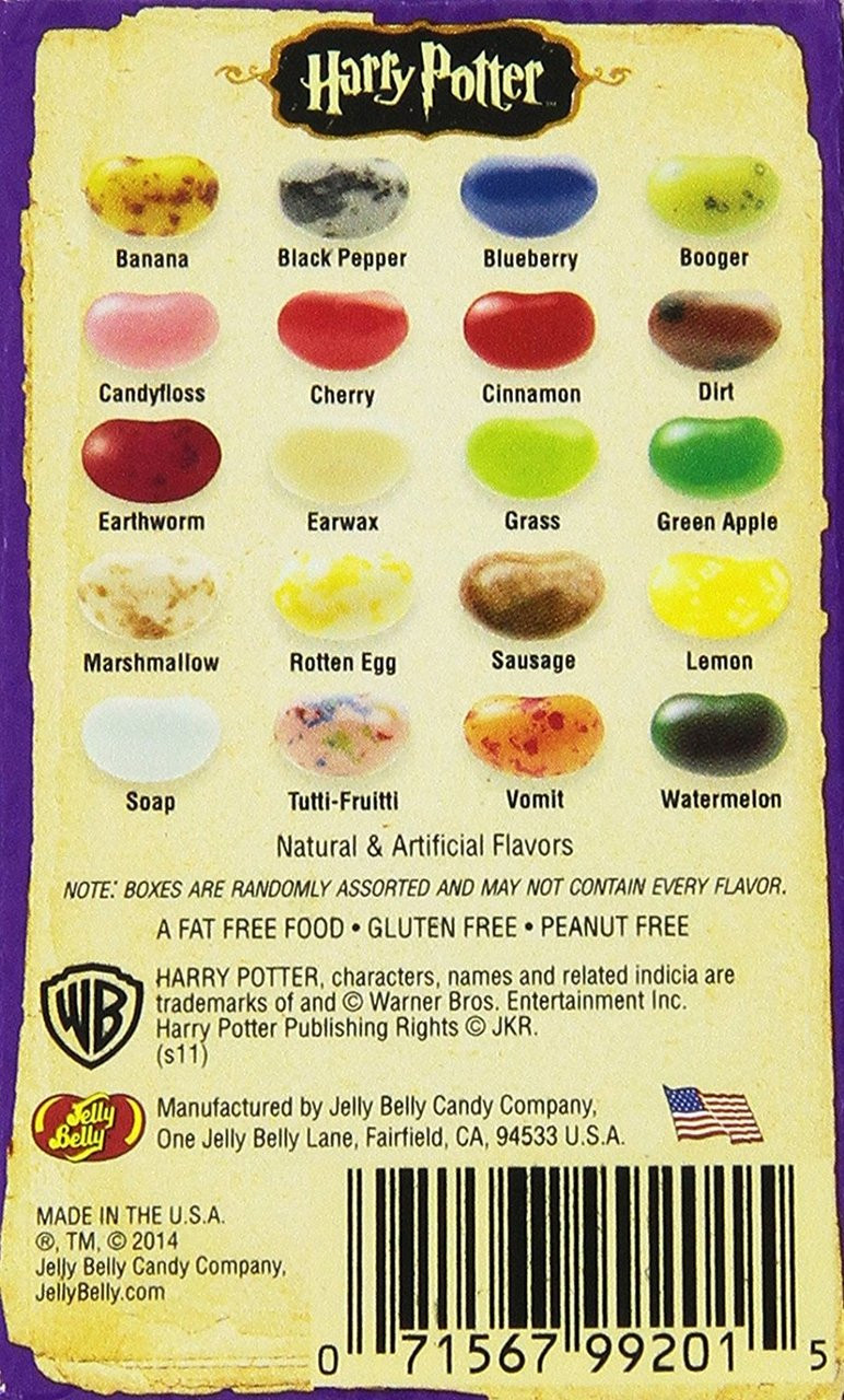 Jelly Belly Harry Potter Bertie Botts Every Flavor Beans ~ 5 Pack 