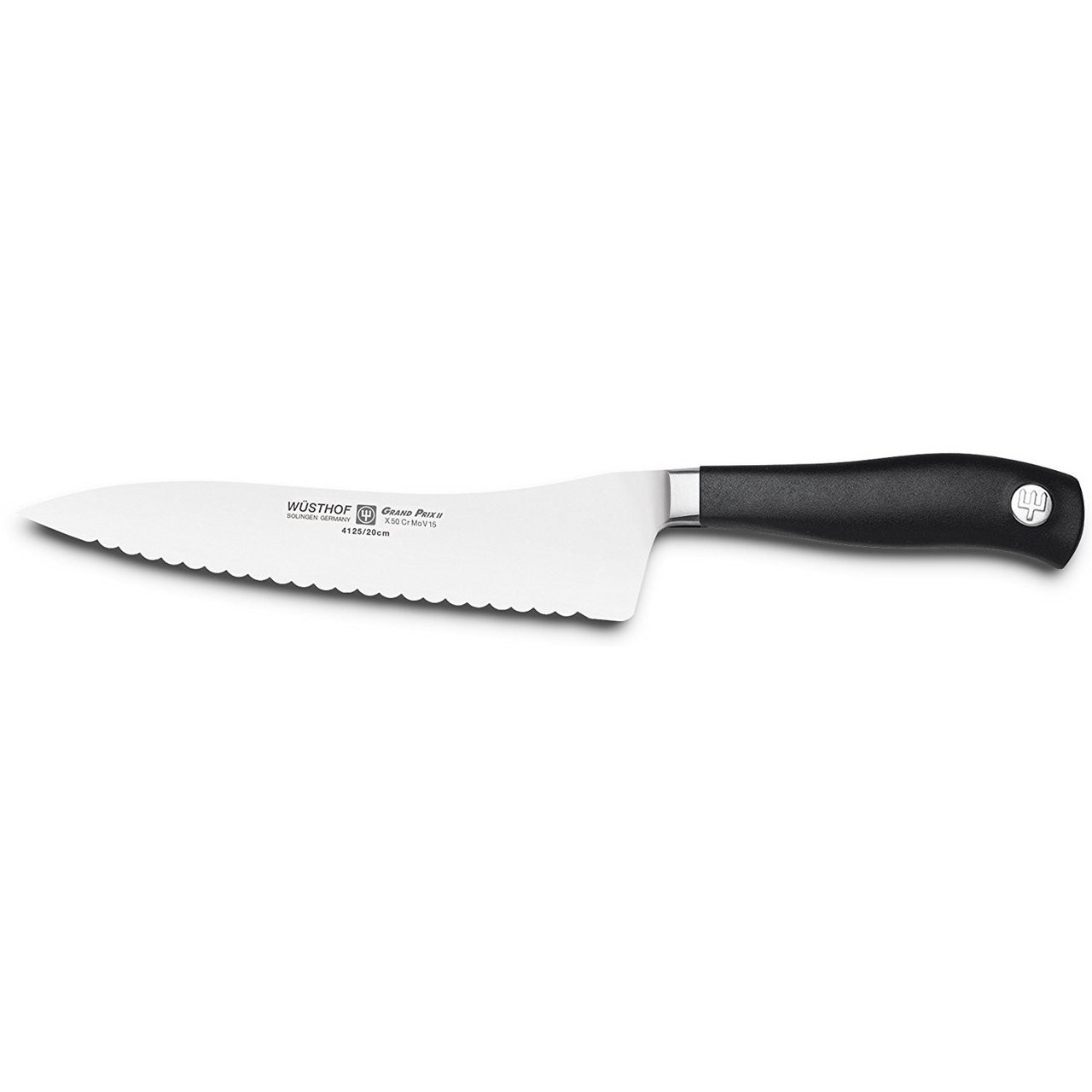 Wusthof Grand Prix II Offset Handle Serrated Deli Knife, 8-Inch